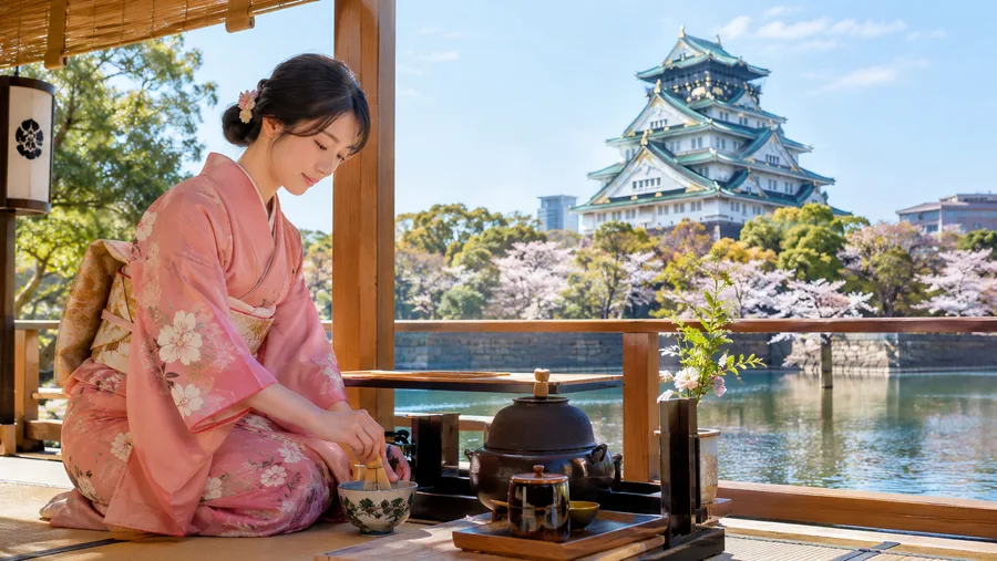 Beste Teeceremonie-Orte in Osaka: Dotonbori und Osaka Castle